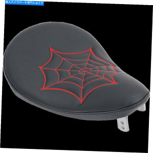 V[g hbOXyV - 0806-0017 - X[XvO\V[gubNrj[bhXpC_[EFu Drag Specialties - 0806-0017 - Small Spring Solo Seat Black Vinyl Red Spider Web