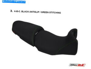 �V�[�g Aprilia Caponord 1000 2001-2004 Motok Seat Cover�A���`�X���b�vB445 / 3�u���b�N���O���[�� Aprilia Caponord 1000 2001-2004 MotoK Seat Cover Anti Slip B445/3 black & green�y���s�A���i�z