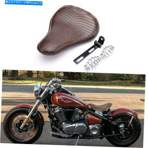 V[g Bobber Kawasaki Vulcan 900̂߂̃I[goC\̍Ȃ̏t̒F̏_炩v Motorcycle Solo Seats Spring Brown Soft Leather For Bobber Kawasaki Vulcan 900