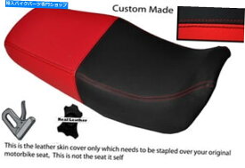 シート 黒＆レッドカスタムフィットスズキGX 125デュアルレザーシートカバーのみ BLACK & RED CUSTOM FITS SUZUKI GX 125 DUAL LEATHER SEAT COVER ONLY