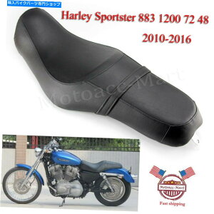 V[g n[[X|[cX^[XL 883 1200č̃hCo[A̗qU[2AbvV[g Driver & Rear Passenger Leather Two Up Seat For Harley Sportster XL 883 1200 USA