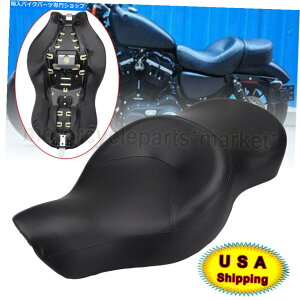 �V�[�g �n�[���[�X�|�[�c�X�^�[�A�C����1200 883�̂��߂�2�̃A�b�v���A�h���C�o�[�̏���ȃN�b�V�����t�B�b�g Two Up Rear Driver Passenger Seat Cushion Fit For Harley Sportster Iron 1200 883
