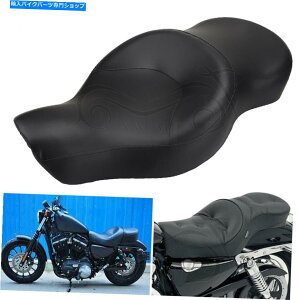 V[g n[[40̂߂̃ubNc[Abvq^]C_[V[g883 Black Two Up Passenger Driver Rider Seat For Harley Forty Eight XL1200X Iron 883