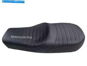 V[g CGtB[hR`l^GTC^[Zv^[650cĉ߂̃tFCNU[ubNfAV[g Faux Leather Black Dual Seat For Royal Enfield Continental GT Interceptor 650cc