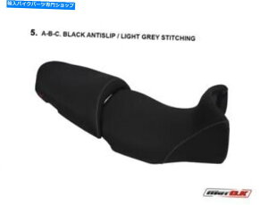 �V�[�g Aprilia Caponord 1000 2001-2004 Motok Seat Cover�A���`�X���b�vB445 / 5�u���b�N���O���[ Aprilia Caponord 1000 2001-2004 MotoK Seat Cover Anti Slip B445/5 black & gray�y���s�A���i�z