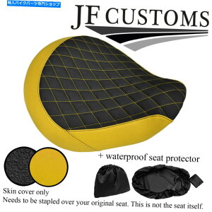 V[g z_VhEVT 1100 C3tgV[gJo[+ WSPpDSG3CG[ubNrj[JX^ DSG3 YELLOW BLACK VINYL CUSTOM FOR HONDA SHADOW VT 1100 C3 FRONT SEAT COVER+WSP