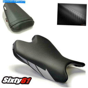シート ヤマハR6シートカバー2008-2014 2015 2016ルイモトフロントリアグレーブラックスポーツ Yamaha R6 Seat Covers 2008-2014 2015 2016 Luimoto Front Rear Gray Black Sport