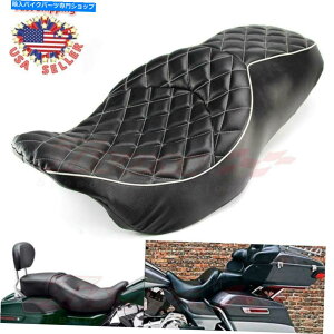 V[g n[[[hLOXg[gOCh2008-2020̂߂2̃AbvhCo[̏Ȃ̊炩Ȋ炩ł Two Up Driver Passenger Seat Smooth For Harley Road King Street Glide 2008-2020