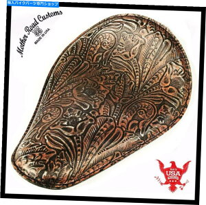 �V�[�g �X�v�����O�V�[�g�`���b�p�[�{�o�[�n�[���[�X�|�[�c�X�^�[10x13 BLK���f�B�X�H��v Spring Seat Chopper Bobber Harley Sportster 10x13 Blk Copper Dis Tooled Leather