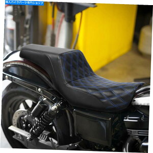V[g ubNu[hCo[qV[gtBbgn[[_Ci[C_[b{u06-17 Black Blue Driver & Passenger Seat Fit For Harley Dyna Low Rider Fat Bob 06-17