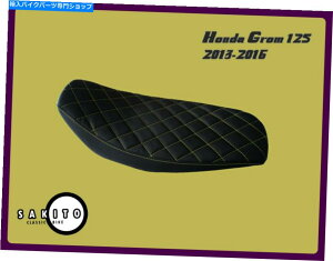 V[g z_GROM125 MSX125 20113-2016ubNV[gJtFX^CCG[Xeb`[SA1618] Honda GROM125 MSX125 20113-2016 Black Seat Cafe Style Yellow Stitch [sa1618]