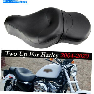 シート ハーリースポーツスターXL 883 1200 2004アップのためのオートバイの運転手の乗客のツウーアップシート Motorcycle Driver Passenger Two-Up Seat For Harley Sportster XL 883 1200 2004-UP