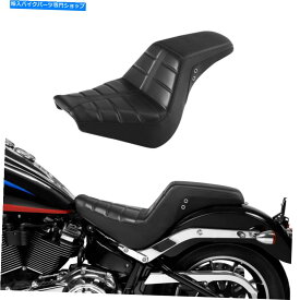 シート ブラックドライバーの助手席フィットハーレーソフト標準ストリートボブ2018-2021 Black Driver Passenger Seat Fit For Harley Softail Standard Street Bob 2018-2021