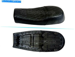 V[g GTC^[Zv^[650pCGtB[h_ChfUCU[fAV[gubN Royal Enfield Diamond Design Leather Dual Seat Black For GT & Interceptor 650