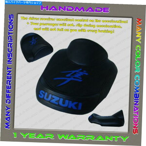 V[g j[NȌ㕔JX^V[gJo[ؔl99-07i1 GENjubN+u[i2 Pilj Unique Rear Custom Seat COVER Suzuki Hayabusa 99-07 (1 Gen) Black+Blue (2 pil)