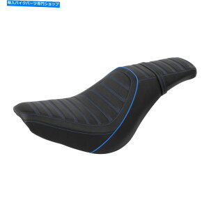 �V�[�g �n�[���[�\�t�gFXST 18-21�̂��߂̐��X�e�b�`�h���C�o�[���q�s���I���V�[�g�t�B�b�g Blue Stitching Driver Passenger Pillion Seat Fit For Harley Softail FXST 18-21�y���s�A���i�z