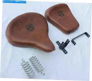 V[g uEU[tgAC_[\V[gCGtB[hNVbN350cc 500cc Brown Leather Front & Rear Low Rider Solo Seat Royal Enfield Classic 350cc 500cc