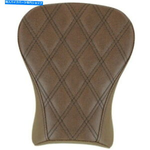 �V�[�g �T�h���������F�̃��e�B�X�X�e�b�`�\���c�[�����O�s���I���p�b�h�V�[�g�n�[���[�\�t�g18+ Saddlemen Brown Lattice Stitch Solo Touring Pillion Pad Seat Harley Softail 18+