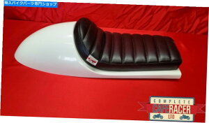 V[g BZgX^C̃KX@ۃJtF̃[T[̍ȂŎdグꂽfbNXubNpbh VINCENT STYLE FIBREGLASS CAFE RACER SEAT FINISHED IN WHITE WITH DELUXE BLACK PAD