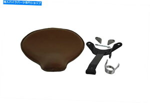 V[g uEU[x[T[\V[gLbgtBbgn[[_rbh\ Brown Leather Velo Racer Solo Seat Kit fits Harley-Davidson