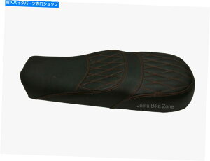 V[g CGtB[hR`l^GTC^[Zv^[650cĉ߂̏ȃU[ubNfAV[g Pure Leather Black Dual Seat For Royal Enfield Continental GT Interceptor 650cc