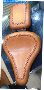 �V�[�g ���C�����G���t�B�[���h�N���V�b�N350cc��500cc���U�[�V�[�g�^�� - �u���E���t�����g�ƃ��A�V�[�g Royal Enfield Classic 350cc & 500cc Leather Seat Tan - Brown Front and Rear seat