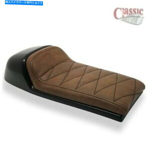 �V�[�g �N���V�b�N���j�o�[�T���J�t�F���[�T�[�V�[�g�i���C�g�u���E���j Classic Universal Cafe Racer Seat (Light Brown)�y���s�A���i�z