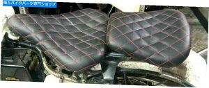 V[g CGtB[hNVbN350cc 500cc_ChJX^fUC\V[gubN/bh Royal Enfield Classic 350cc 500cc Diamond Custom Design Solo Seat Black / Red