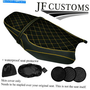 シート Kawasaki ZZR 1400 ZX14 06-11シートカバー+ WSP用DSG2イエローステッチカスタム DSG2 YELLOW STITCH CUSTOM FOR KAWASAKI ZZR 1400 ZX14 06-11 SEAT COVER + WSP