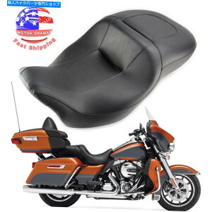 �V�[�g ���C�_�[���h���C�o�[�̏�q��2�̏�̍��Ȃ̂��߂̍��Ȃ̂��߂�2�̃O���C�h2008-2015 Rider & Driver Passenger Two Up Seat For Harley Touring Electra Glide 2008-2015