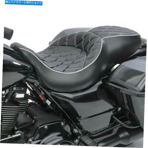 V[g n[[[hLOFLHR 2008-2015pC_[hCo[qȃ_Ch Rider & Driver Passenger Two Up Seat Diamond For Harley Road King FLHR 2008-2015
