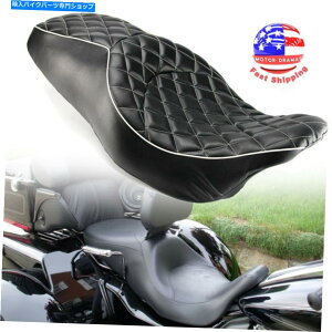 �V�[�g �n�[���[�c�[�����O�X�g���[�g�O���C�h���[�h��08-15�̃��C�_�[�h���C�o�[�̏�q2�A�b�v�V�[�g Rider Driver Passenger 2 Up Seat For Harley Touring Street Glide Road King 08-15