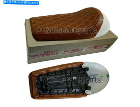 シート 純正レザーロイヤルエンフィールドGT＆インターセプター650 D5シングルシート＆ホワイトカウル Genuine Leather Royal Enfield GT & Interceptor 650 D5 Single Seat & White Cowl
