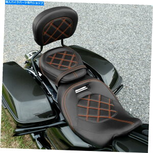V[g n[[GNgXg[gOCh09-21 20̂߂̉^]ȗqV[gwpbhtBbg Driver Passenger Seat Backrest Pad Fit For Harley Electra Street Glide 09-21 20