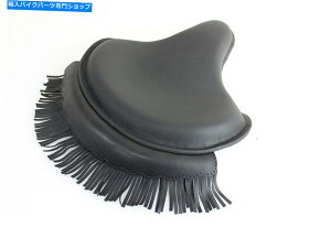 V[g tWXJ[gtĂubNU[\̍ȃn[[ - frbh\ Black Leather Solo Seat With Fringe Skirt fits Harley-Davidson