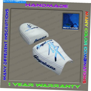 V[g JX^zCg+u[Ni~[jV[gJo[ؔl99-07it@[XgKj Custom White+Blue-Chrome (MIRROR) Seat Cover Suzuki Hayabusa 99-07 (First Gen)