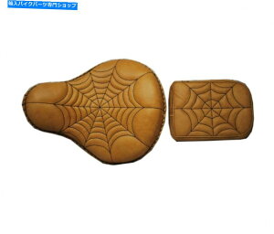 V[g 16 "q̃pbhLa RosatĂSoloȂ̉F̃Nwebv 16" BASICK SOLO SEAT TAN SPIDER WEB LEATHER WITH PASSENGER PAD LA ROSA