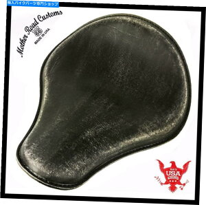 V[g XvOV[g`bp[{o[n[[X|[cX^[z_}n12x13 BLKfBXvCU[ Spring Seat Chopper Bobber Harley Sportster Honda Yamaha 12x13 Blk Dist Leather