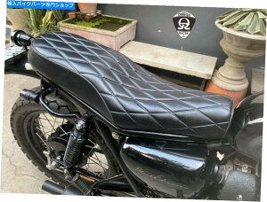 �V�[�g ���W650 / W800�I���K���[�T�[�u���b�N�q�[�g�v���X�_�C�������h�V�[�g Kawasaki W650/W800 Omega Racer Black Heat Pressed Diamond Seat