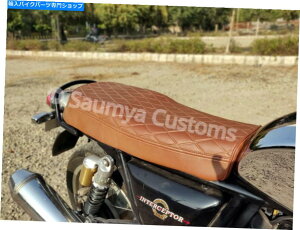 V[g C^[Zv^[hCo[sIV[gpCGtB[h_ChXNuE130 Royal Enfield Diamond Scrambler Brown 130 For Interceptor Driver & Pillion Seat