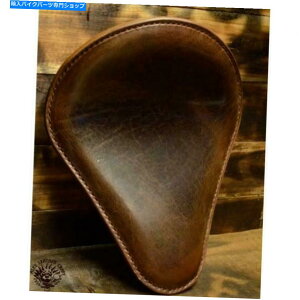 V[g {o[`bp[JX^U[nhCh\V[guobt@[_[NuEv Bobber Chopper Custom leather handmade Solo Seat "Buffalo Dark Brown"