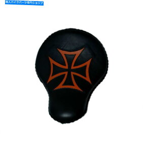 V[g La Rosa Bad Ass 16 "\V[gubN/IWCCNX`bp[{o[2 LA ROSA BAD ASS 16" SOLO SEAT BLACK / ORANGE INLAY CROSS CHOPPER BOBBER 2