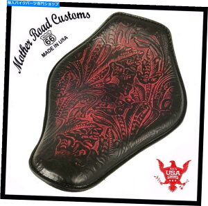 V[g n[[X|[cX^[z_XvOV[g11x14A̐ԂHXium[Y`bp[{o[ Harley Sportster Honda Spring Seat11x14 Ant Red Tooled Snub Nose Chopper Bobber