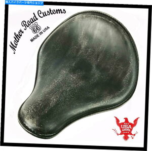V[g XvO\V[gX|[cX^[n[[`bp[z_12x13 "ubNfBX^[U[ Spring Solo Seat Sportster Harley Chopper Honda 12x13" Black Dist Leather