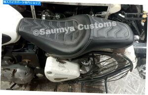 V[g NVbNC^[Zv^[X^_[hRê߂̔Xeb`tubN51 Tourer 51 Seat Black with White Stitching for Classic Interceptor Standard RE