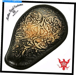 V[g XvOV[g`bp[{o[n[[X|[cX^[z_10x13 BlkbrnI[Ntv Spring Seat Chopper Bobber Harley Sportster Honda 10x13 BlkBrn Oak Leaf Leather