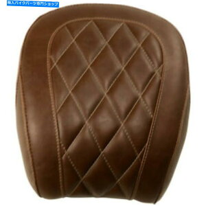 V[g }X^OuE_ChAȃpbhn[[\tgwe[WfbNX18 + Mustang Brown Diamond Rear Passenger Seat Pad Harley Softail Heritage Deluxe 18+
