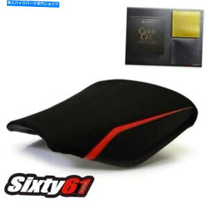 シート ホンダRC51 SP1 SP2シートカバールイモト2000-2006スエードカーボンブラックレッド Honda RC51 SP1 SP2 Seat Cover with Gel Luimoto 2000-2006 Suede Carbon Black Red