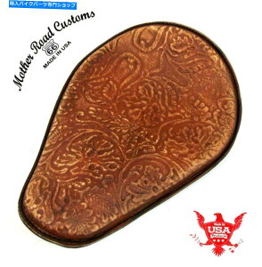 V[g V[g`bp[n[[X|[cX^[{o[ufBI[N̗t̍HꓹŊ Seat Chopper Harley Sportster Bobber BrnDis Oak Leaf Tooled Mother Road Customs