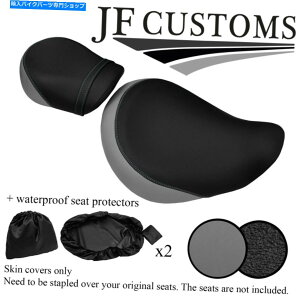 V[g DSG2O[ubNrj[JX^z_VhEVT 1100 C3V[gJo[Zbg+ 2X WSP DSG2 GREY BLACK VINYL CUSTOM FOR HONDA SHADOW VT 1100 C3 SEAT COVER SET+2X WSP